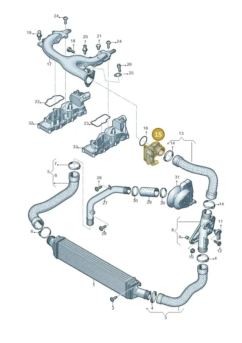 4E0145950J — Audi A4 Av. Allroad (2008-2016) diagram 620145950, position 15