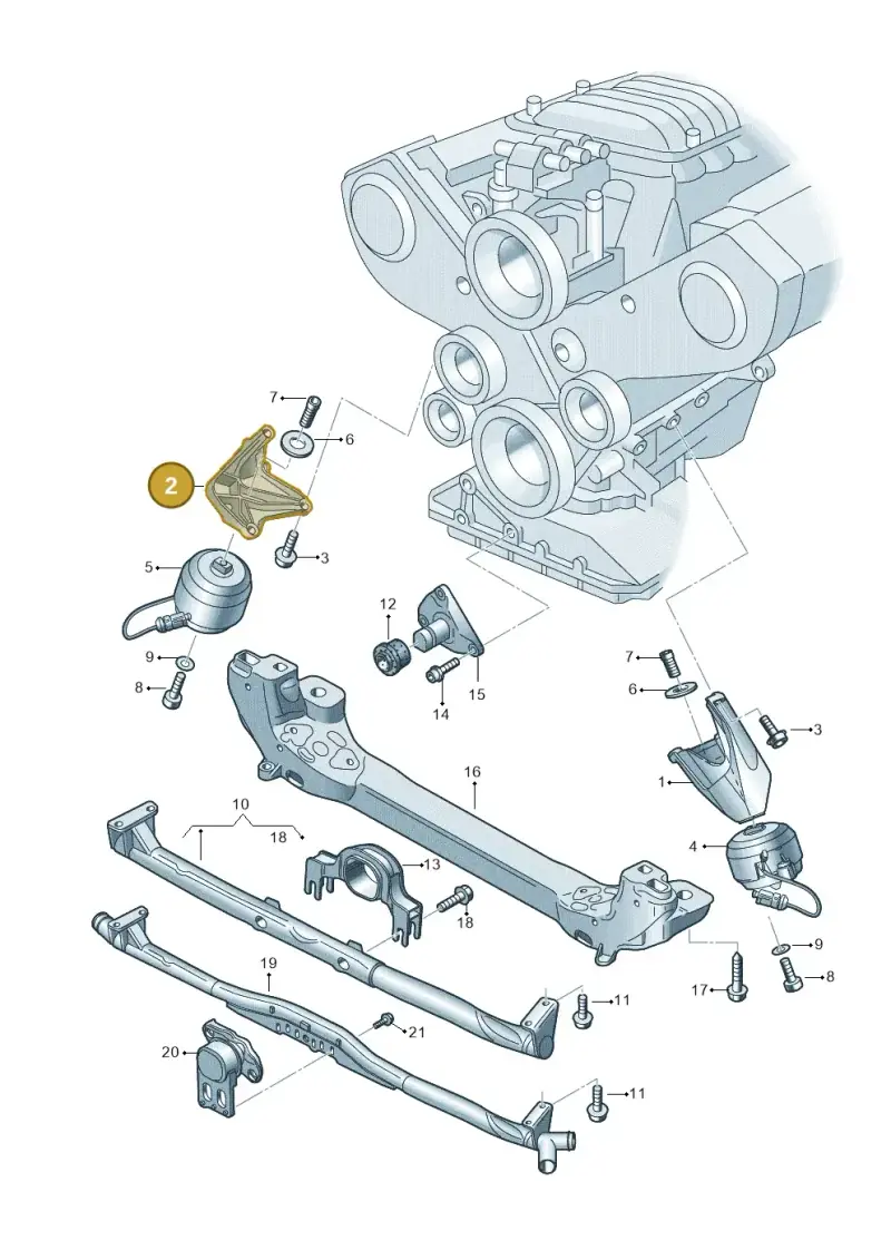 4E0199308BG — Audi A8/S8/qu. lang    08> (2007-) diagram 291199300, position 2