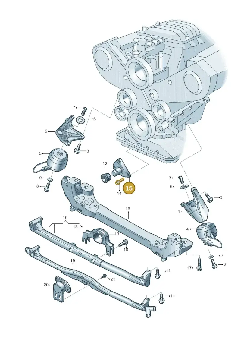 4E0199343AA — Audi A8/S8/qu. lang    08> (2007-) diagram 291199300, position 15