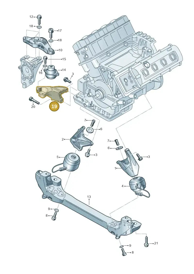 4E0199370AS — Audi A8/S8/qu. lang    08> (2007-) diagram 291199100, position 19