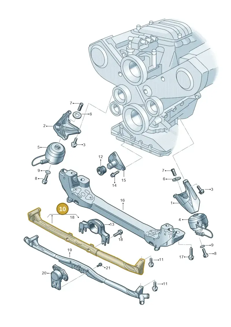4E0199519E — Audi A8/S8/qu. lang    08> (2007-) diagram 291199300, position 10