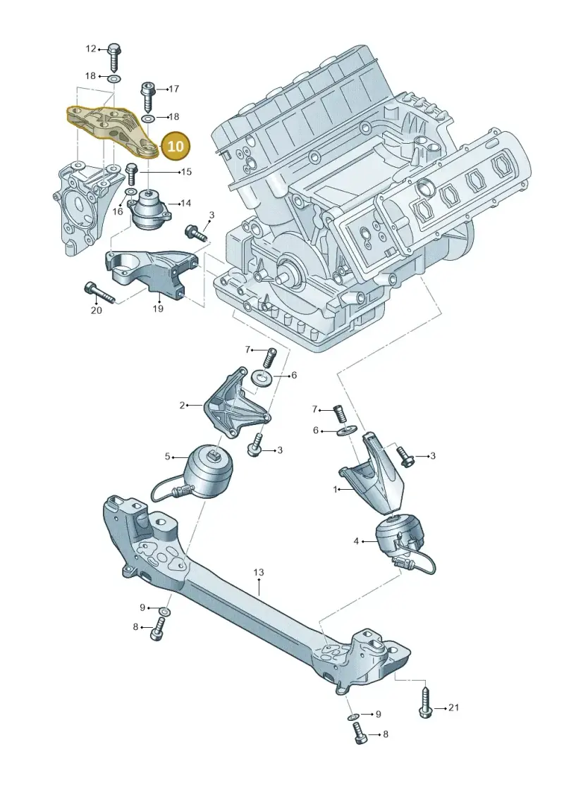 4E0199603AC — Audi A8/S8/qu. lang    08> (2007-) diagram 291199100, position 10