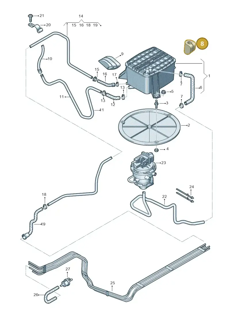 4E0201196 — Audi A8/S8/qu. lang    08> (2007-) diagram 291201900, position 8