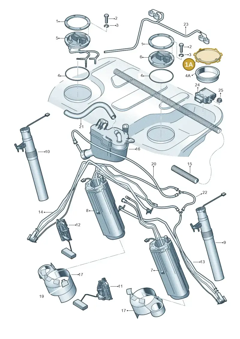 4E0201375 — Audi A8/S8/qu. lang    08> (2007-) diagram 291919300, position 1A