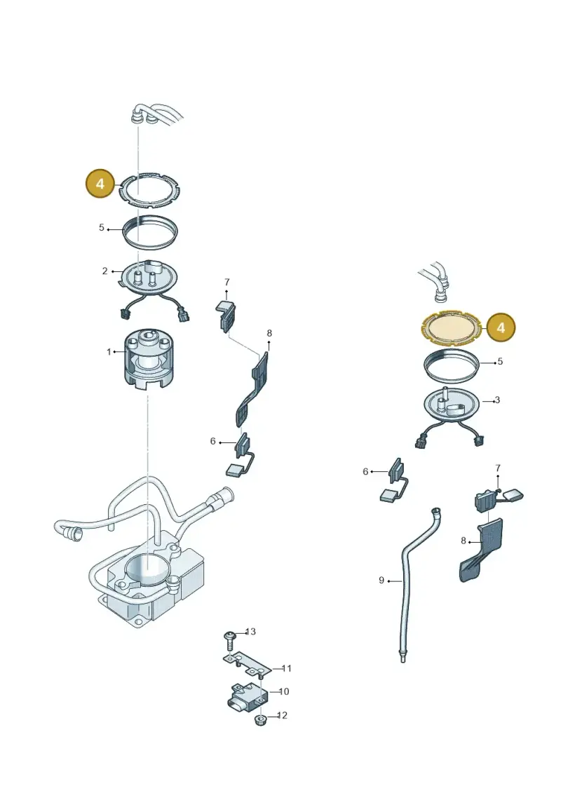 4E0201375 — Audi R8 qu. 5.2 (2012-2015) diagram 752919350, position 4