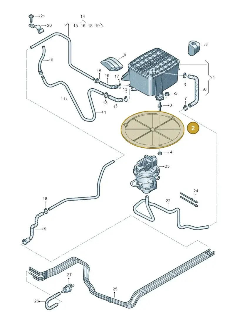 4E0201814 — Audi A8/S8/qu. lang    08> (2007-) diagram 291201900, position 2