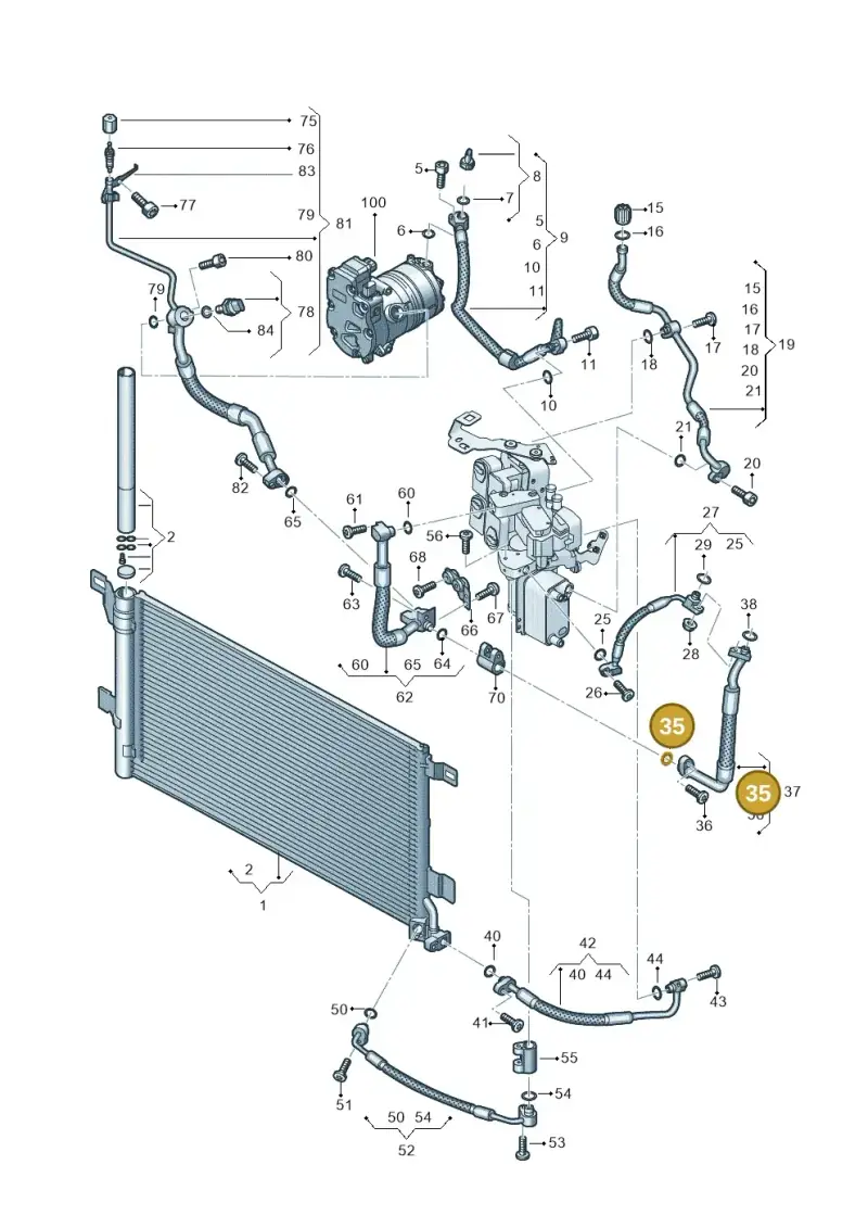 4E0260749C — Audi A6 2.0 (2018-) diagram 435260700, position 35