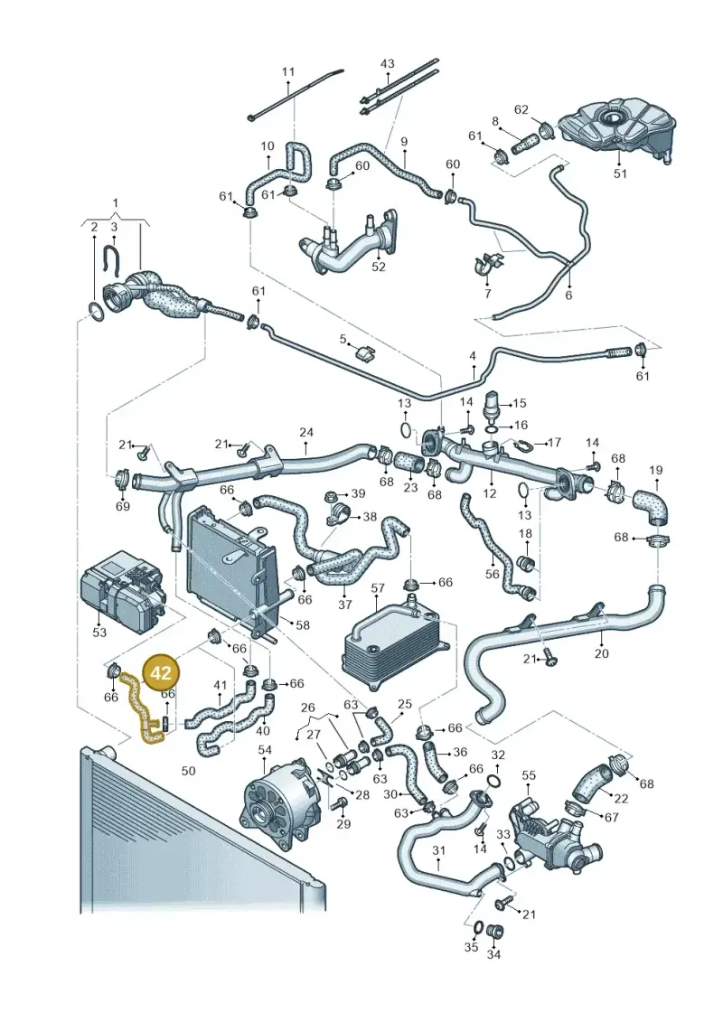 4E0265379AD — Audi A8/S8/qu. lang    08> (2007-) diagram 291121540, position 42