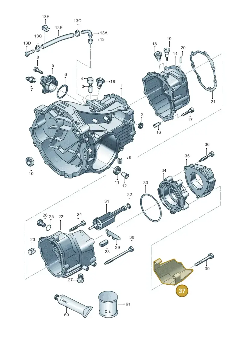 4E0301325A — Audi A6/Wagon/quattro (2001-2004) diagram 219301700, position 37
