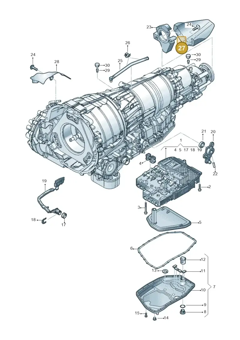 4E0301325A — Audi A6 2.7 TDI (2008-2011) diagram 291325800, position 27