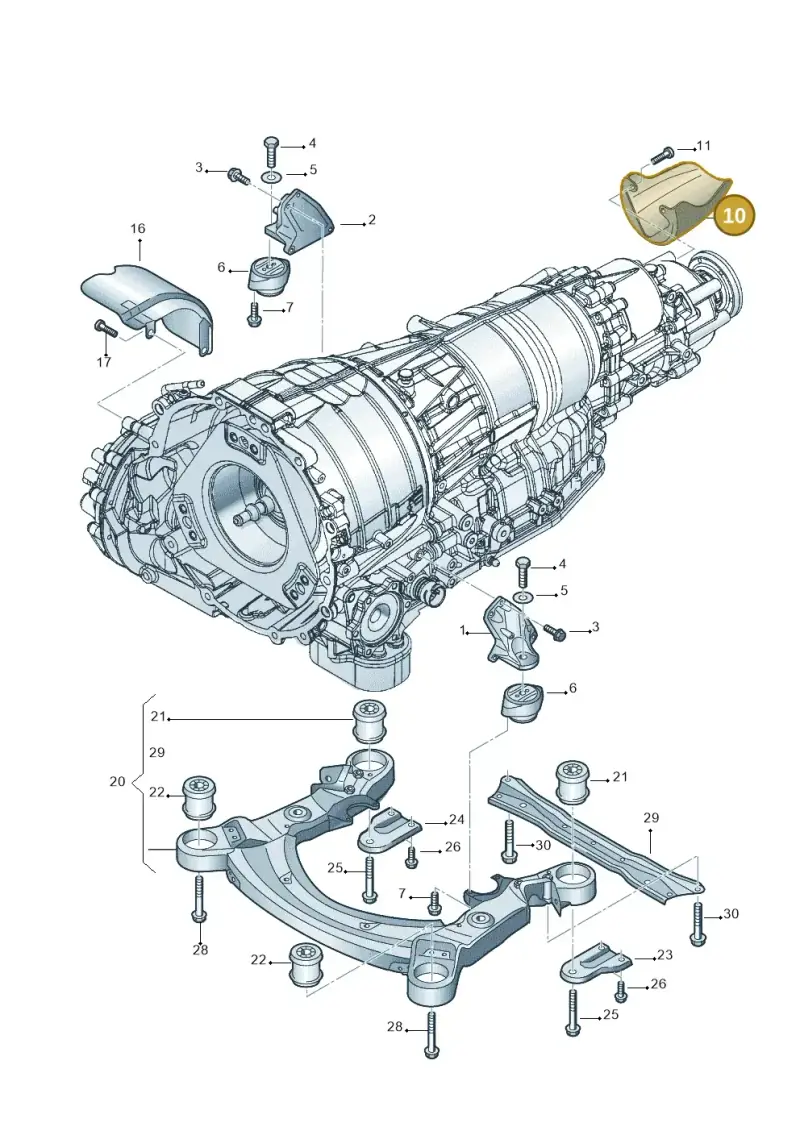 4E0301325A — Audi A6/S6/Avant/qu.   05> (2004-) diagram 448399800, position 10