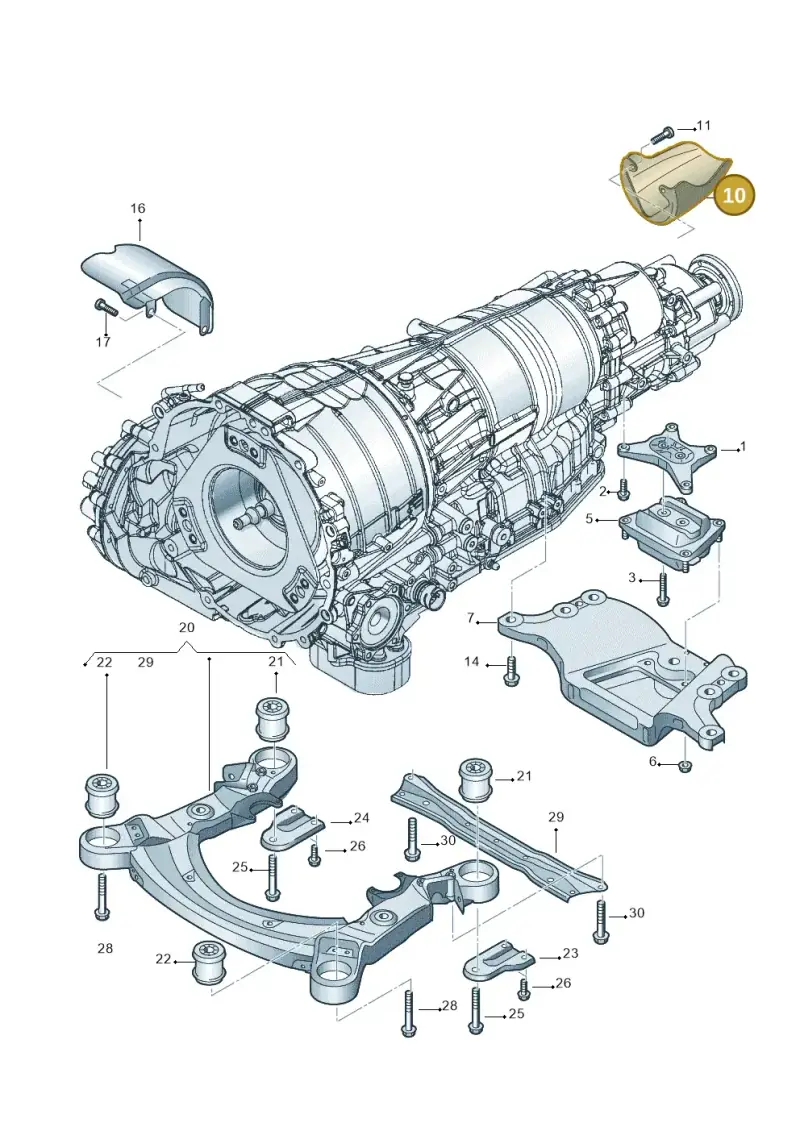4E0301325A — Audi A6 2.7 TDI (2008-2011) diagram 448399850, position 10