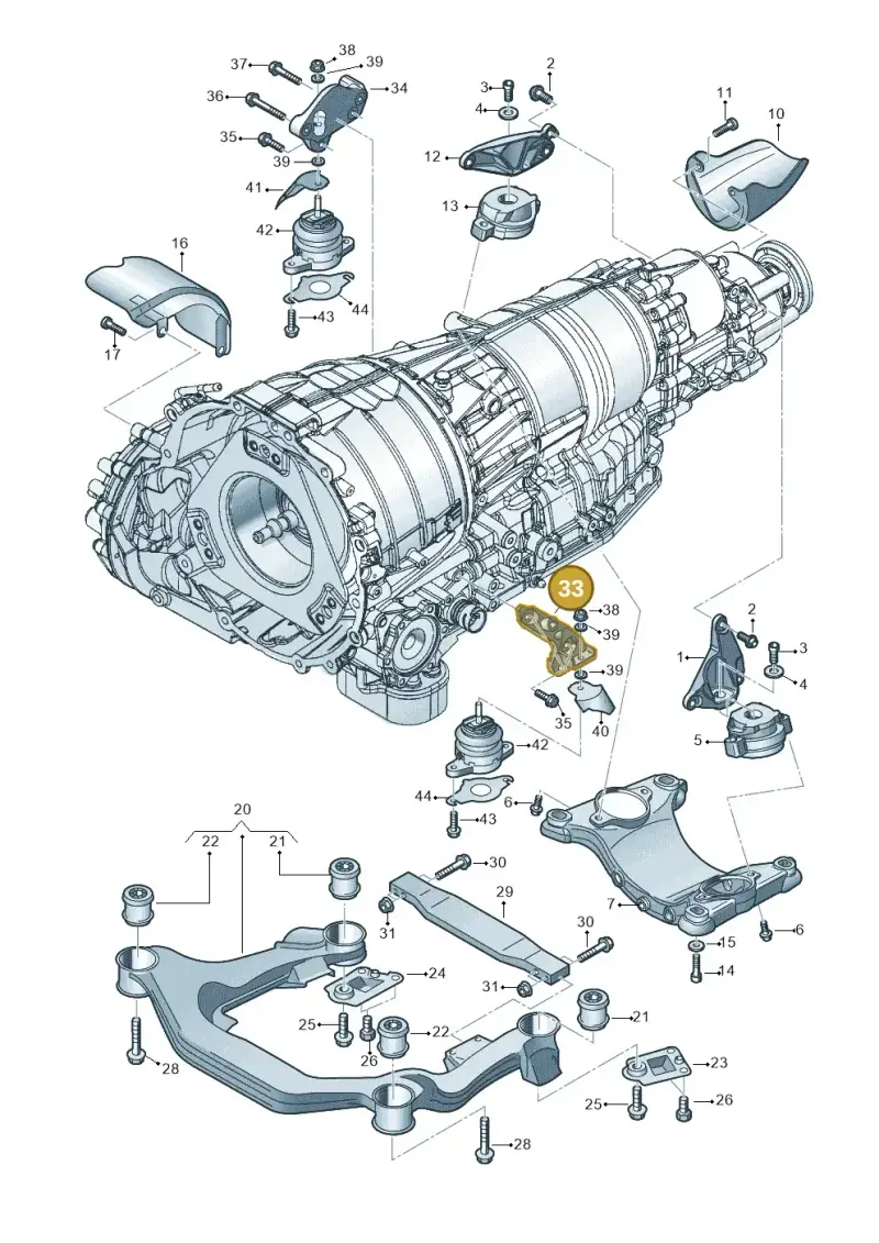 4E0399113AM — Audi A8/S8/qu. lang (2003-2007) diagram 291399800, position 33
