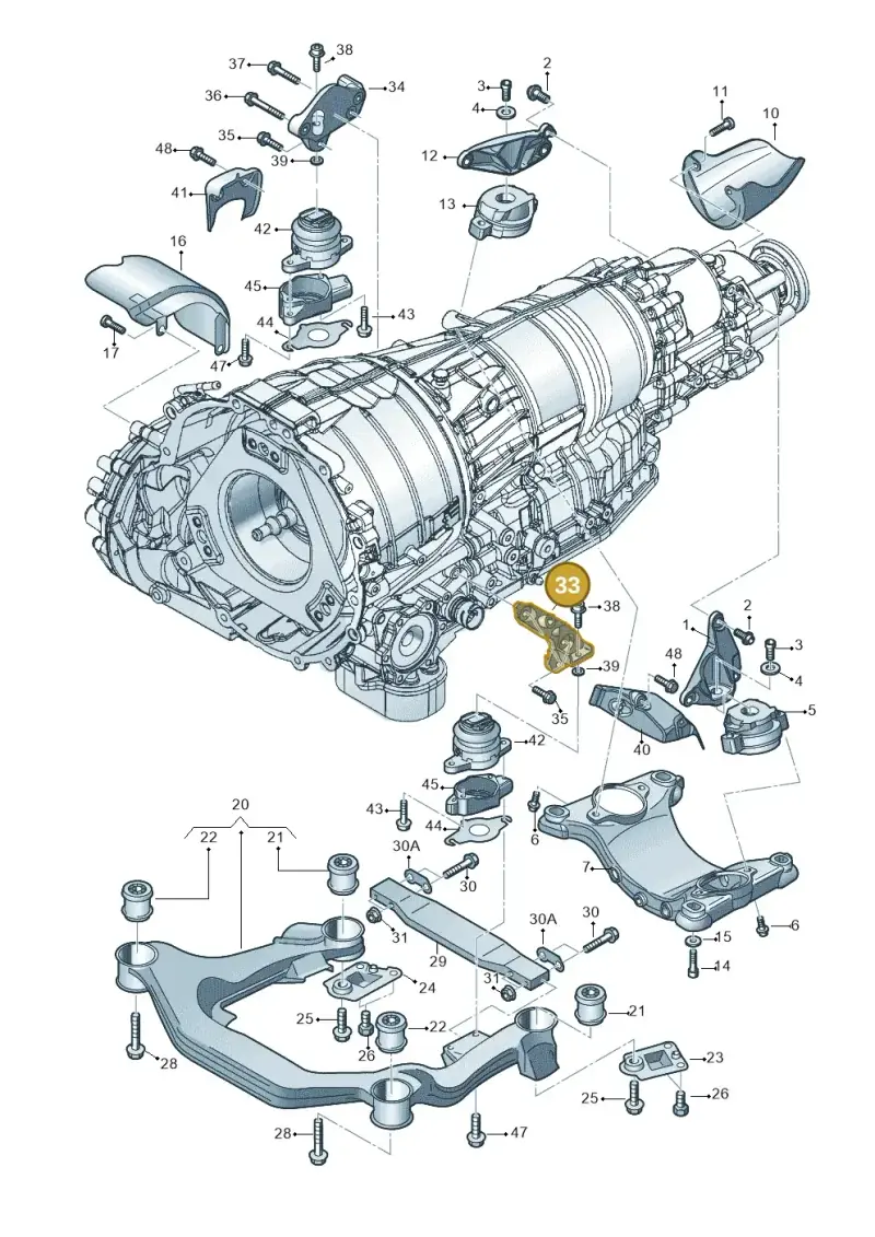4E0399113AM — Audi A8/S8/qu. lang    08> (2007-) diagram 291399820, position 33