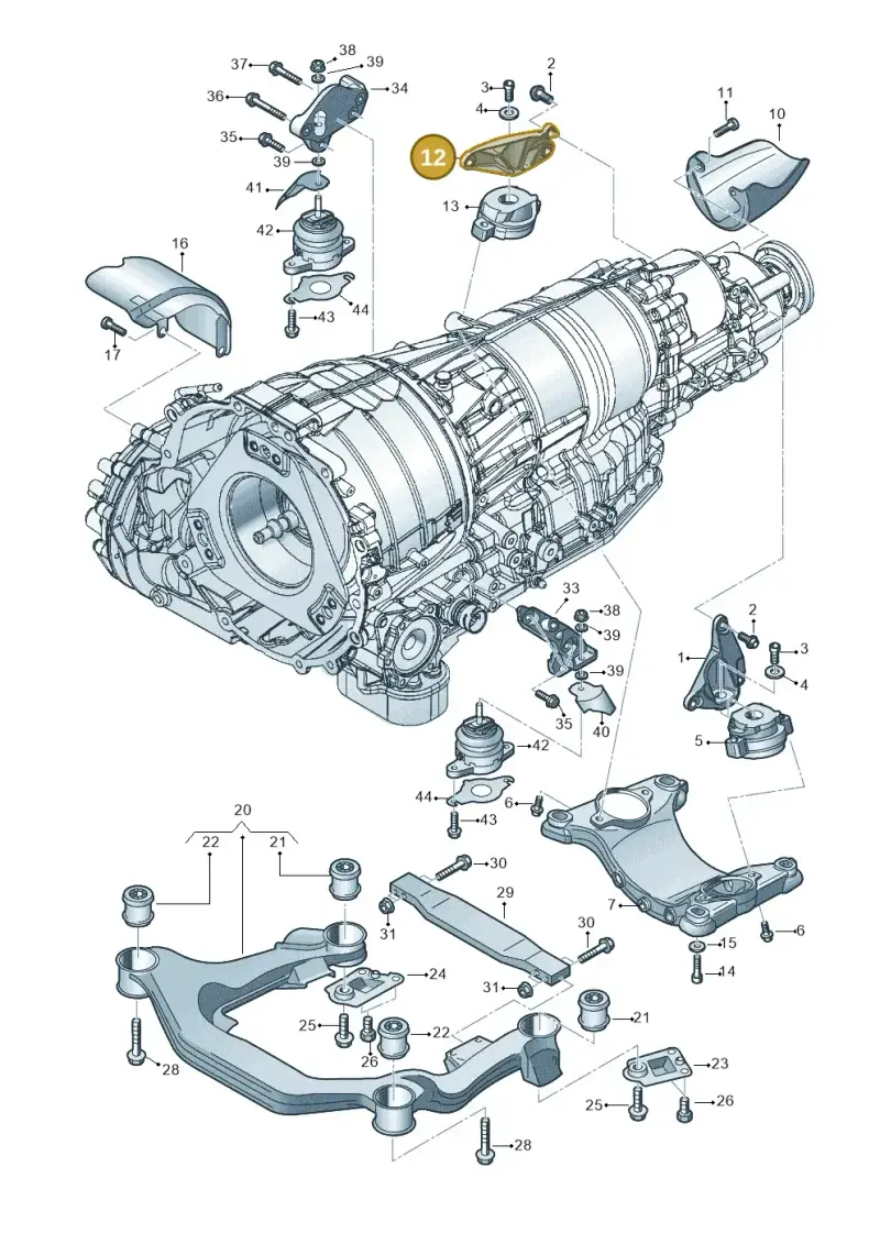 4E0399114AQ — Audi A8/S8/qu. lang (2003-2007) diagram 291399800, position 12