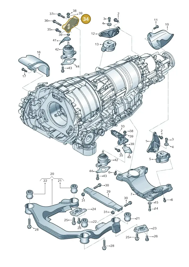 4E0399114BF — Audi A8/S8/qu. lang    08> (2007-) diagram 291399800, position 34