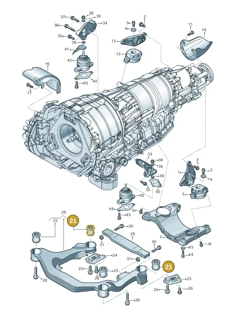 4E0399419 — Audi A8/S8/qu. lang    08> (2007-) diagram 291399800, position 21