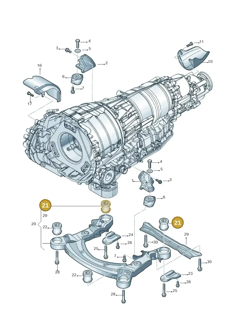 4E0399419 — Audi A8/S8/qu. lang    08> (2007-) diagram 448399800, position 21