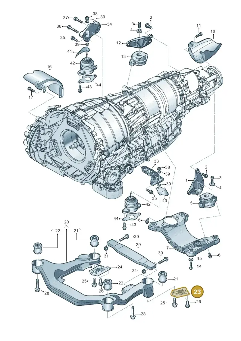 4E0399541A — Audi A8/S8/qu. lang    08> (2007-) diagram 291399800, position 23