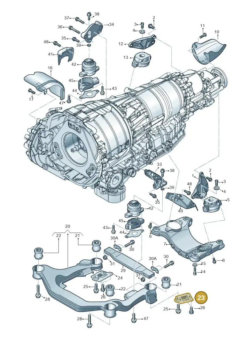 4E0399541A — Audi A8/S8/qu. lang    08> (2007-) diagram 291399820, position 23