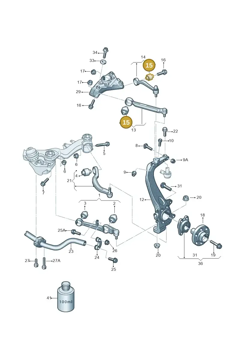 4E0407515D — Audi A8/S8/qu. lang    08> (2007-) diagram 258407000, position 15