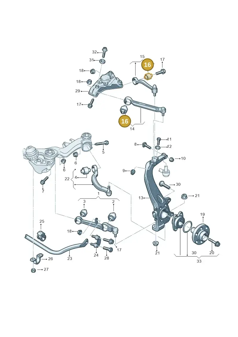4E0407515D — Audi A6 2.7 TDI (2008-2011) diagram 448407060, position 16