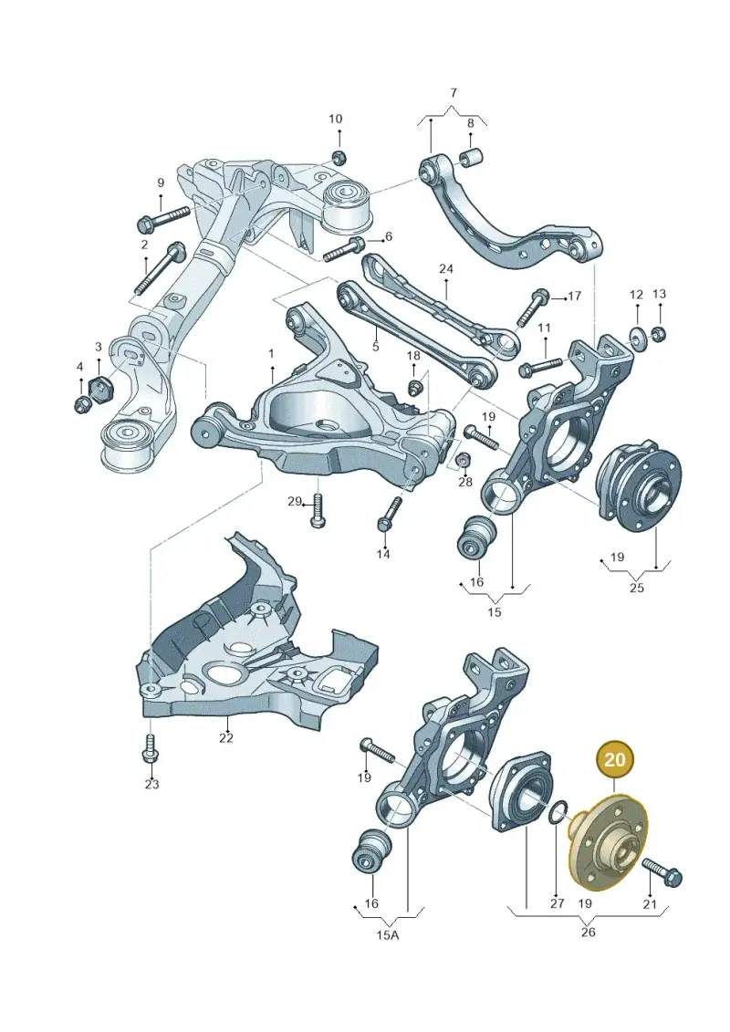 4E0407613C — Audi A6 2.7 TDI (2008-2011) diagram 448505050, position 20