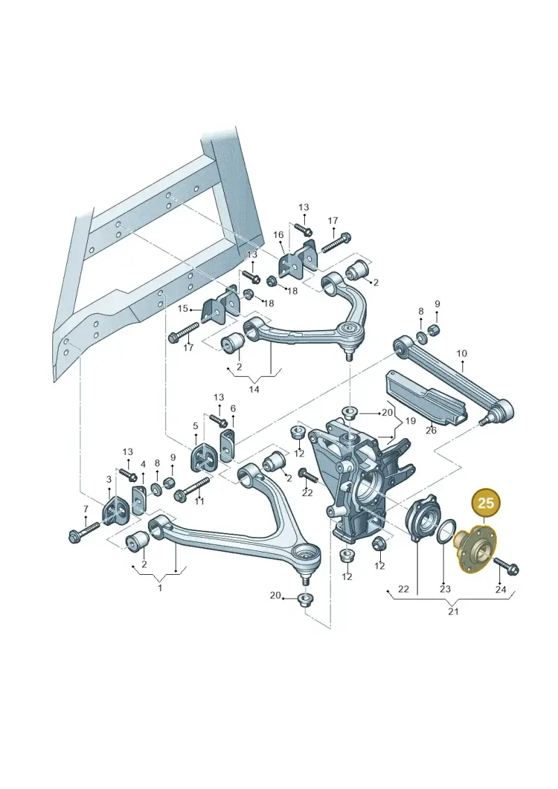 4E0407613C — Audi R8                08> (2007-) diagram 618505000, position 25