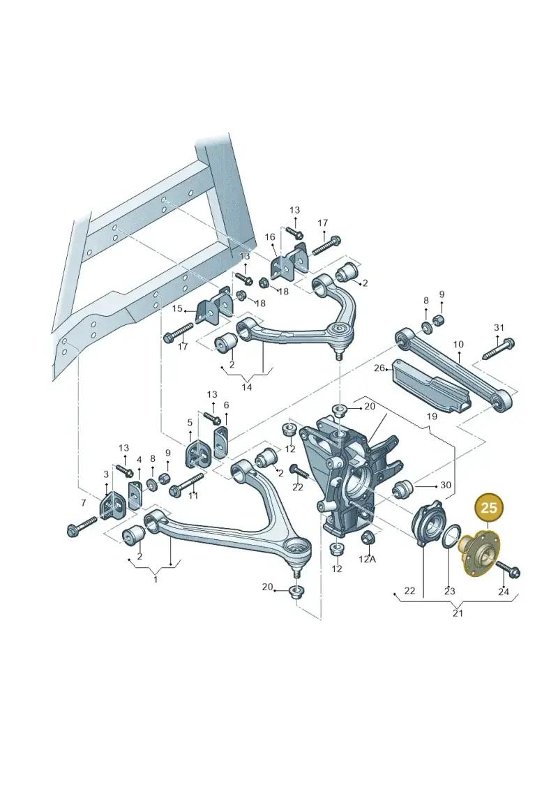 4E0407613C — Audi R8 qu. 5.2 (2012-2015) diagram 618505050, position 25