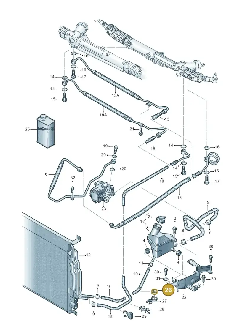 4E0422113 — Audi A8/S8/qu. lang    08> (2007-) diagram 291422750, position 26