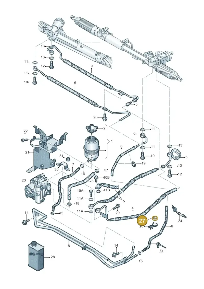4E0422113 — Audi A6 2.7 TDI (2008-2011) diagram 448422700, position 27