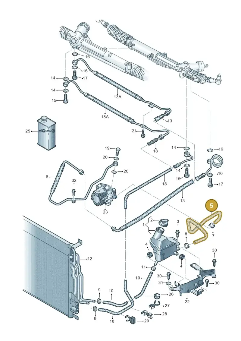 4E0422887AG — Audi A8/S8/qu. lang    08> (2007-) diagram 291422750, position 5
