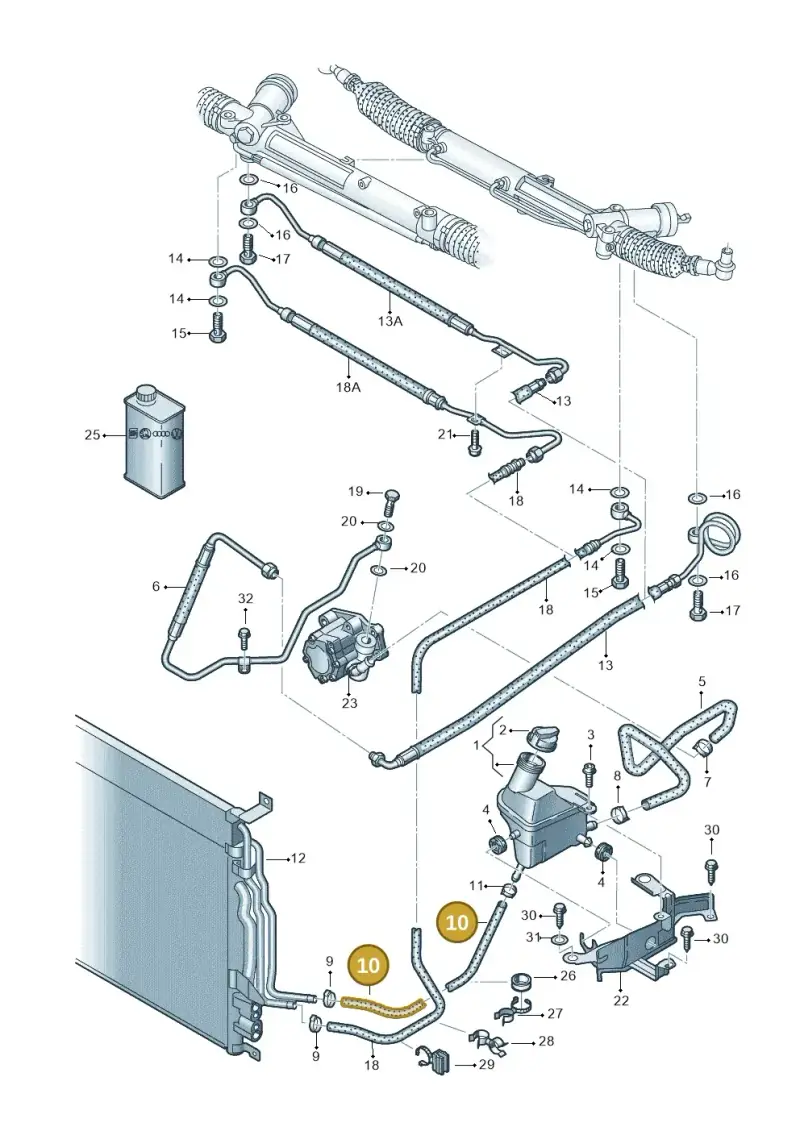 4E0422891AA — Audi A8/S8/qu. lang    08> (2007-) diagram 291422750, position 10