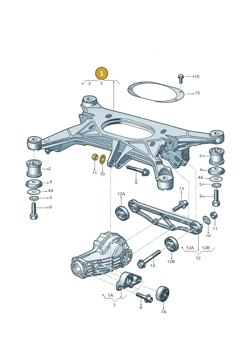 4E0505235H — Audi A8/S8/qu. lang (2003-2007) diagram 152505100, position 1
