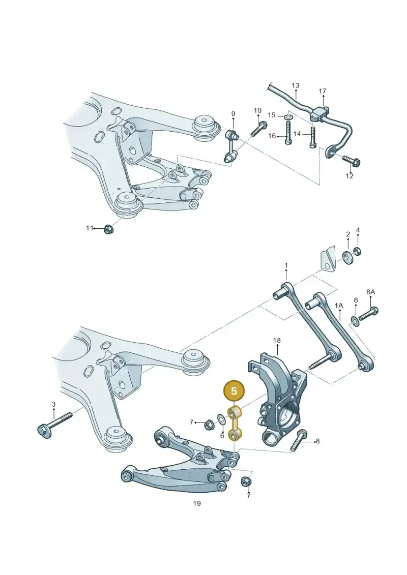 4E0505547L — Audi A8/S8/qu. lang    08> (2007-) diagram 291505100, position 5
