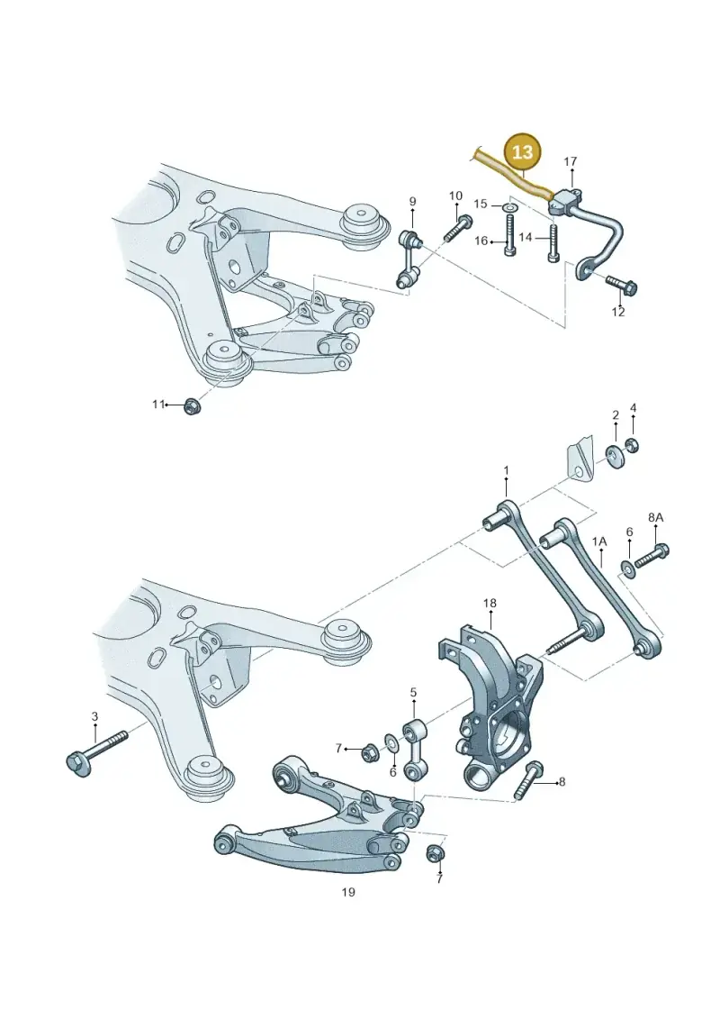 4E0511407D — Audi A8/S8/qu. lang    08> (2007-) diagram 291505100, position 13