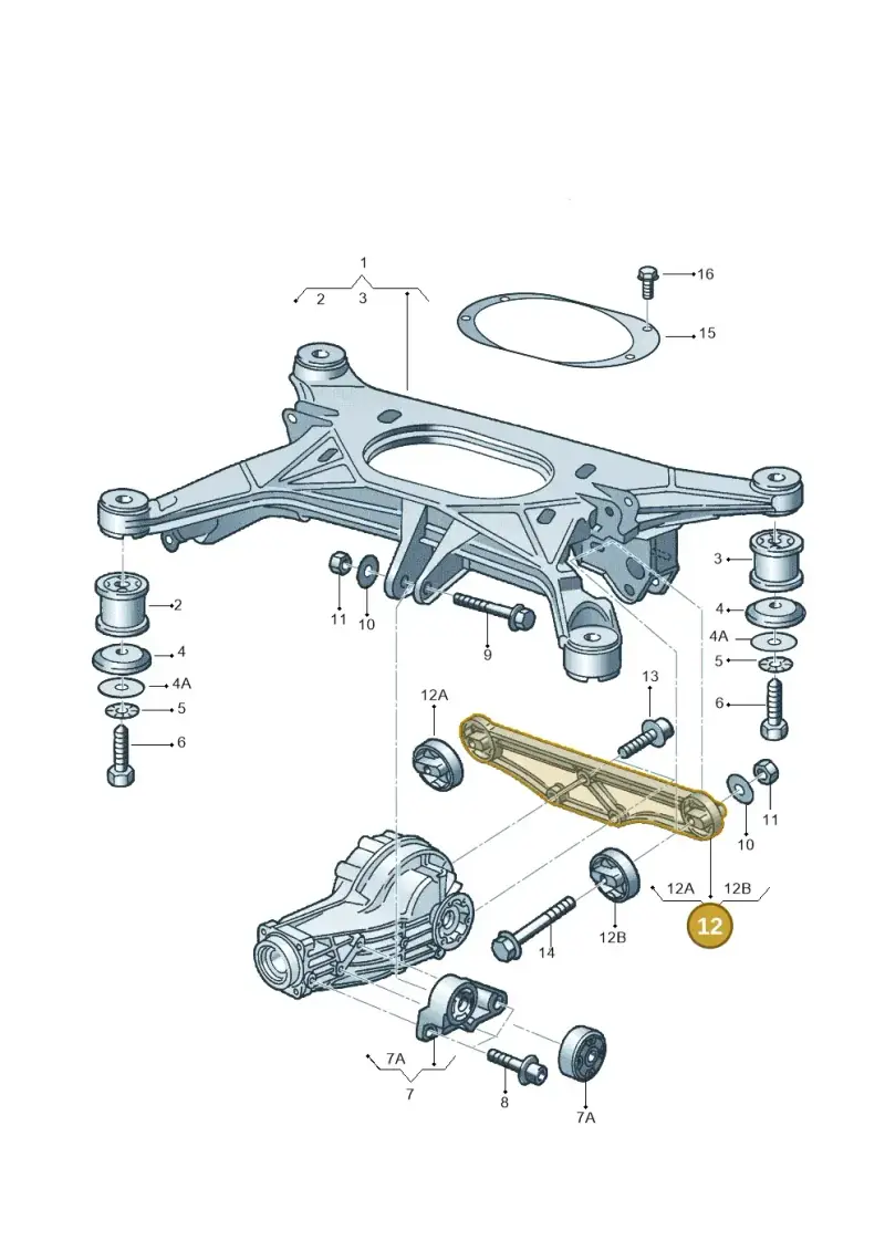 4E0599285A — Audi A8/S8/qu. lang (2003-2007) diagram 152505100, position 12