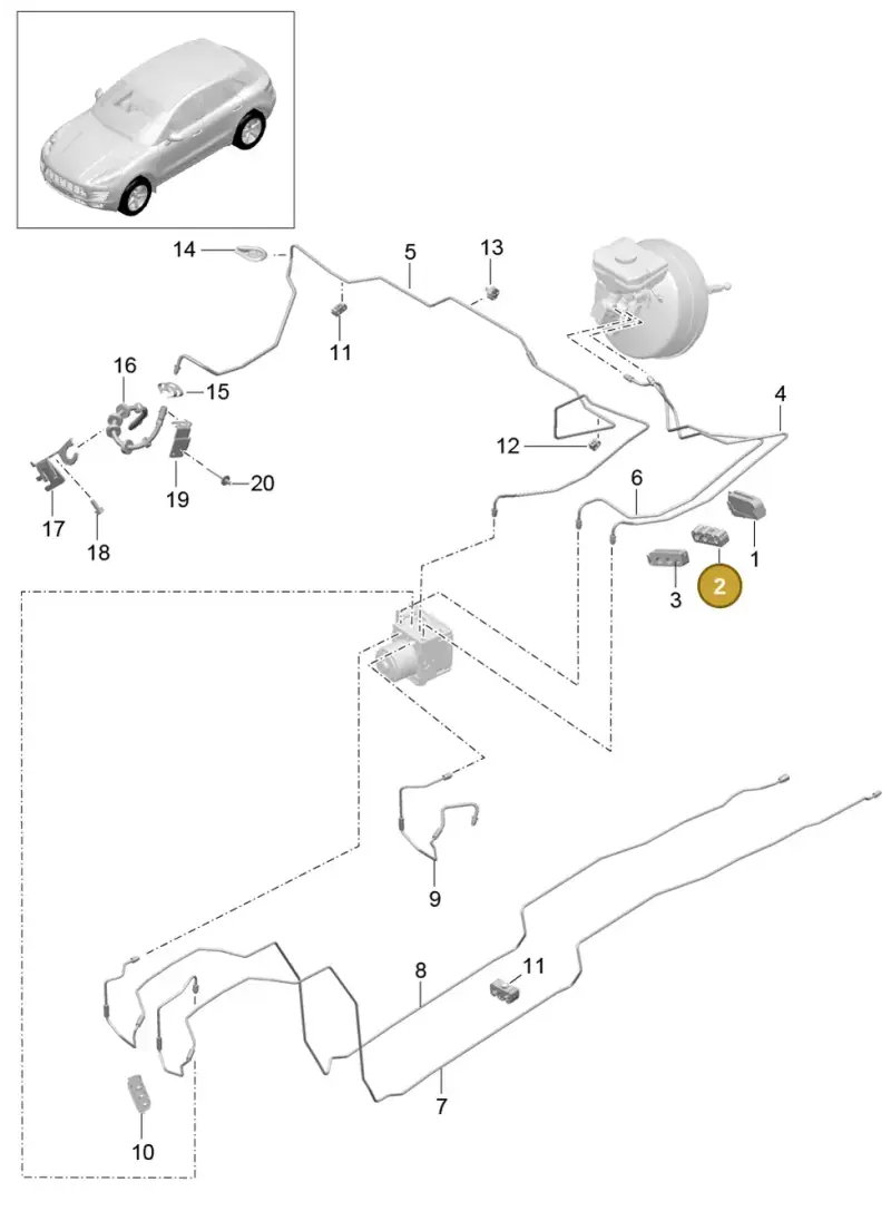 4E0611797 — Porsche Macan (2013-2018) diagram p44604005, position 2