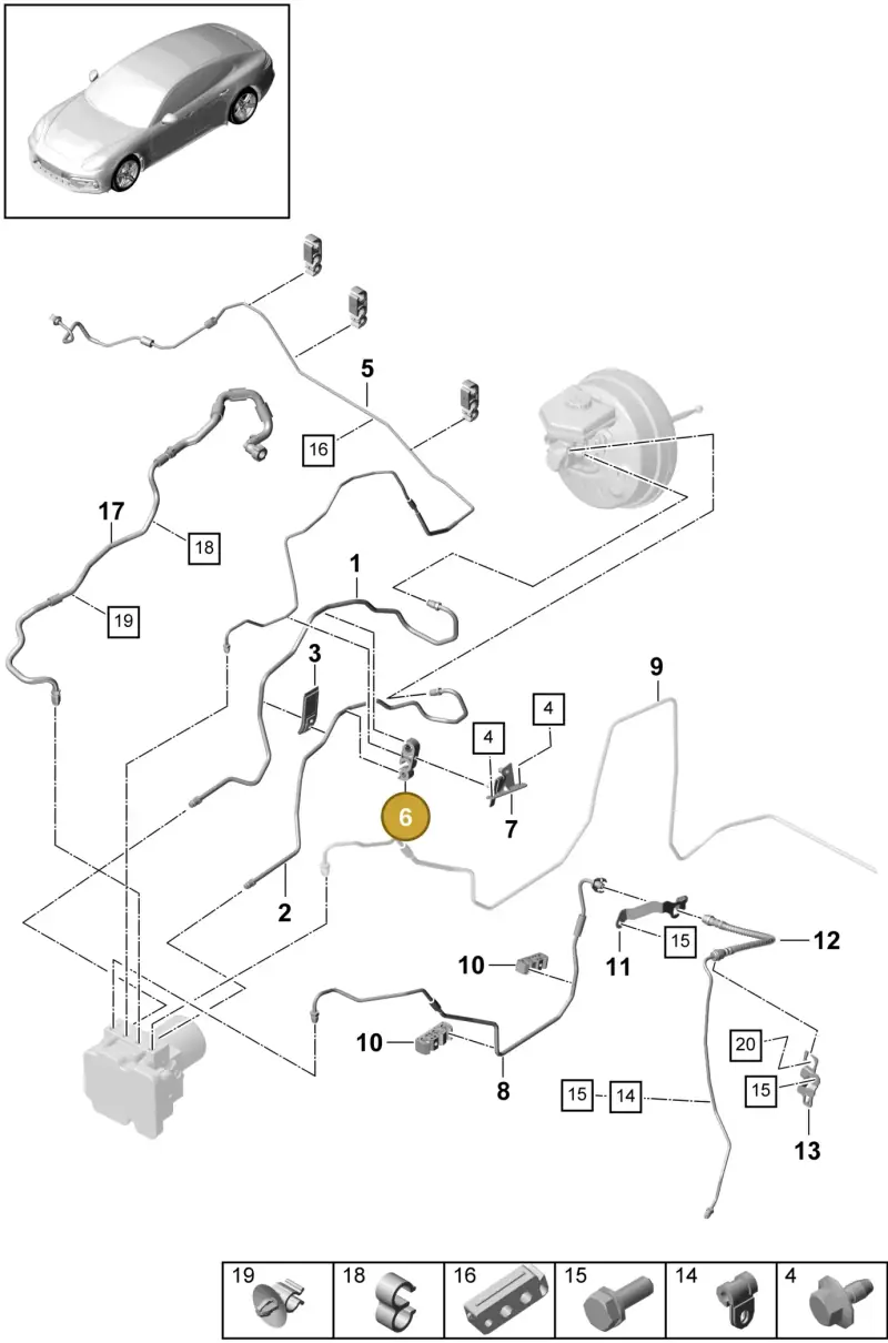 4E0611797 — Porsche Panamera (2016-2020) diagram p49604010, position 6