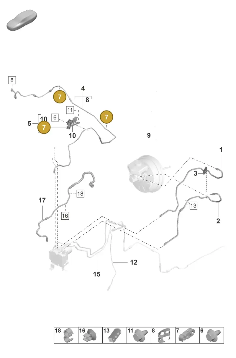 4E0611797 — Porsche Panamera (2020-2023) diagram p58604010, position 7