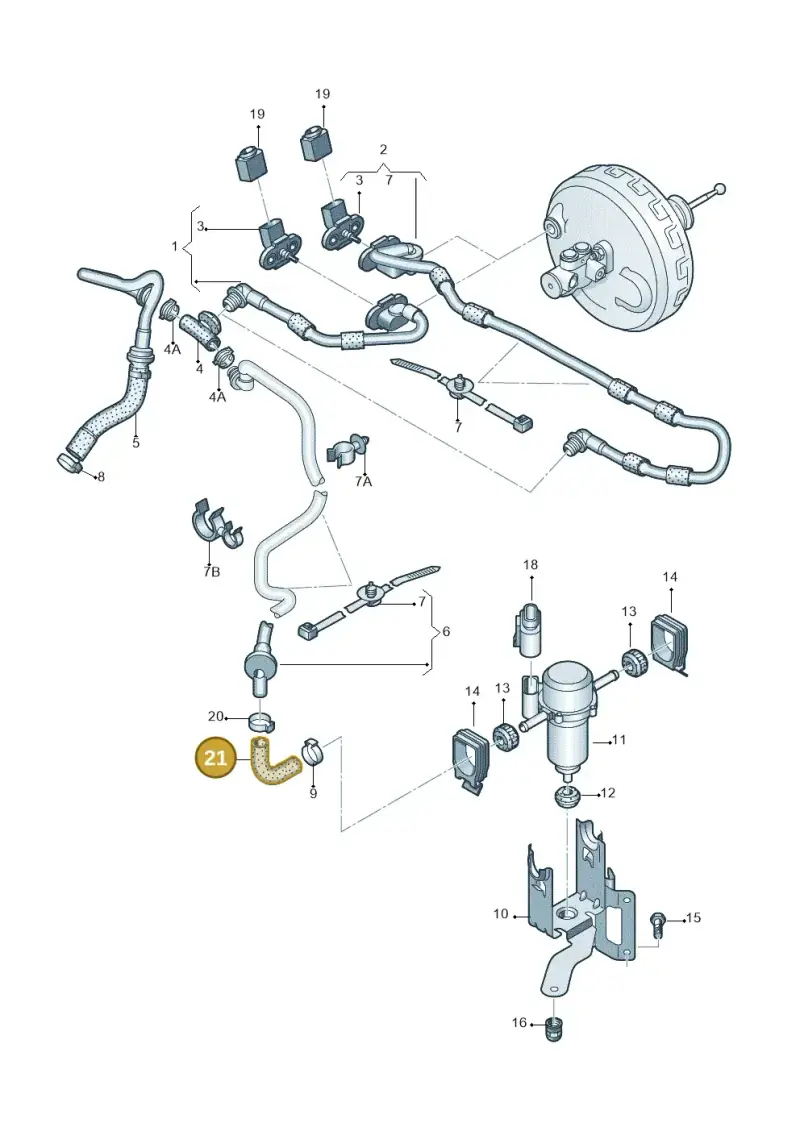 4E0611813B — Audi A6 2.7 TDI (2008-2011) diagram 448611800, position 21