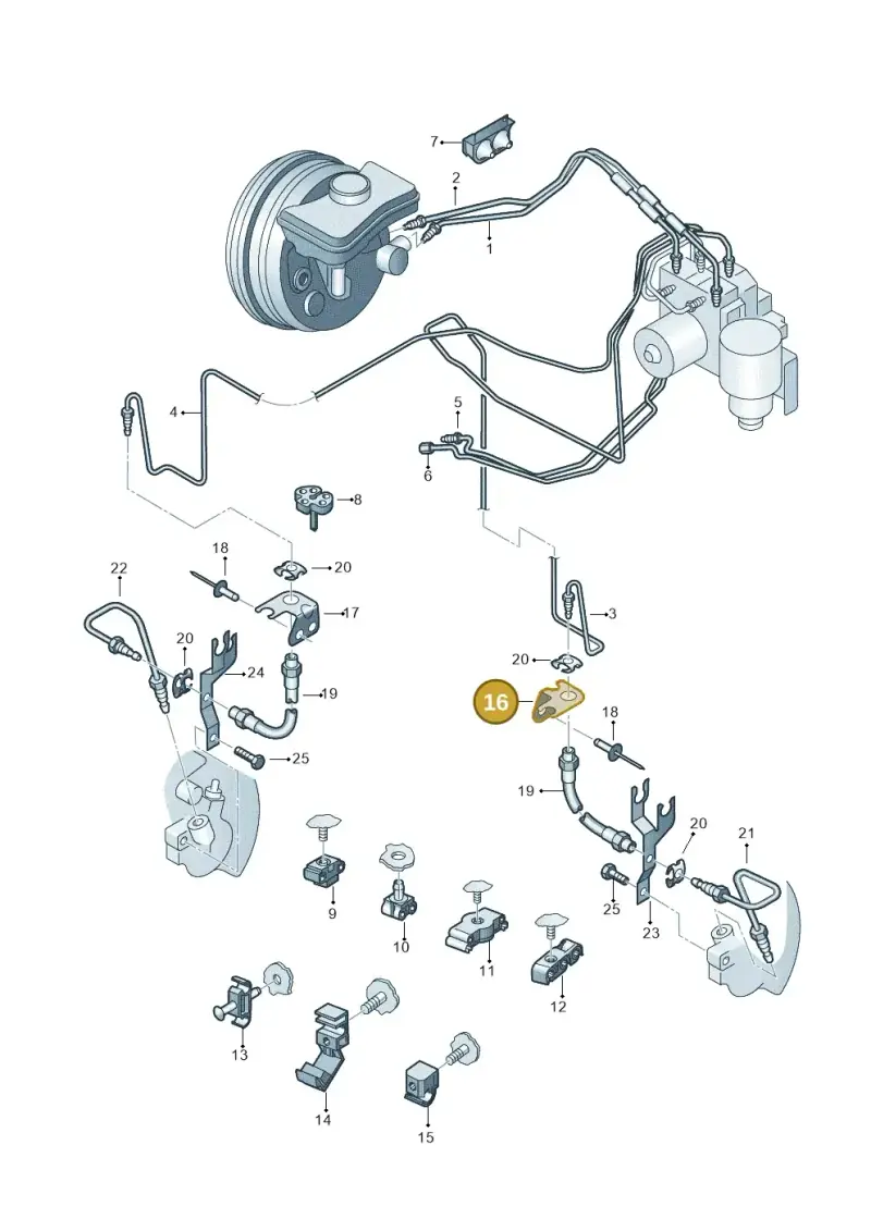 4E0611845K — Audi A8/S8/qu. lang    08> (2007-) diagram 249611200, position 16