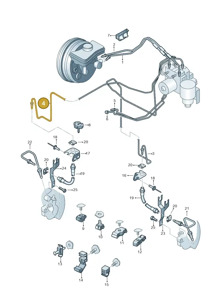 4E0614724BA — Audi A8/S8/qu. lang 08> (2007-) diagram 249611200, position 4