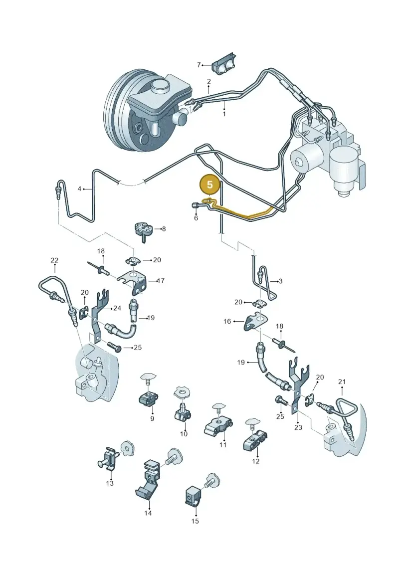 4E0614725AB — Audi A8/S8/qu. lang    08> (2007-) diagram 249611200, position 5