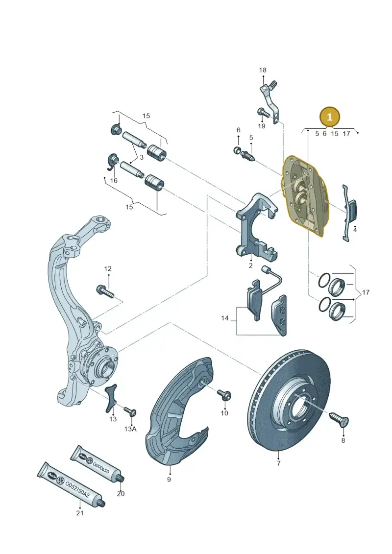4E0615123 — Audi A6 2.7 TDI (2008-2011) diagram 291615450, position 1