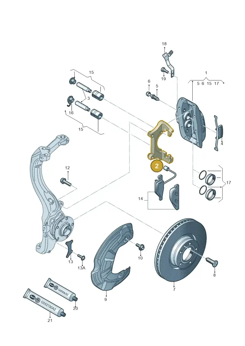 4E0615125A — Audi A6 2.7 TDI (2008-2011) diagram 291615450, position 2
