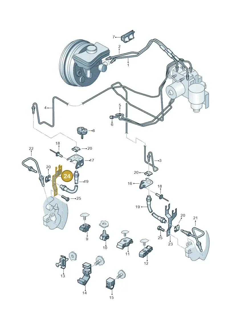 4E0615134 — Audi A8/S8/qu. lang    08> (2007-) diagram 249611200, position 24