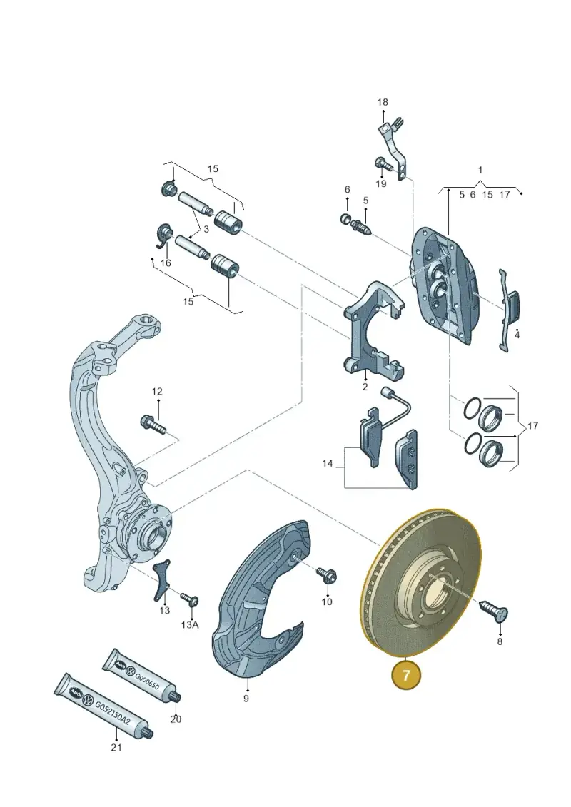 4E0615301P — Audi A6 2.7 TDI (2008-2011) diagram 291615450, position 7