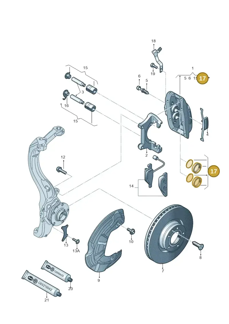 4E0698471 — Audi A6 2.7 TDI (2008-2011) diagram 291615450, position 17