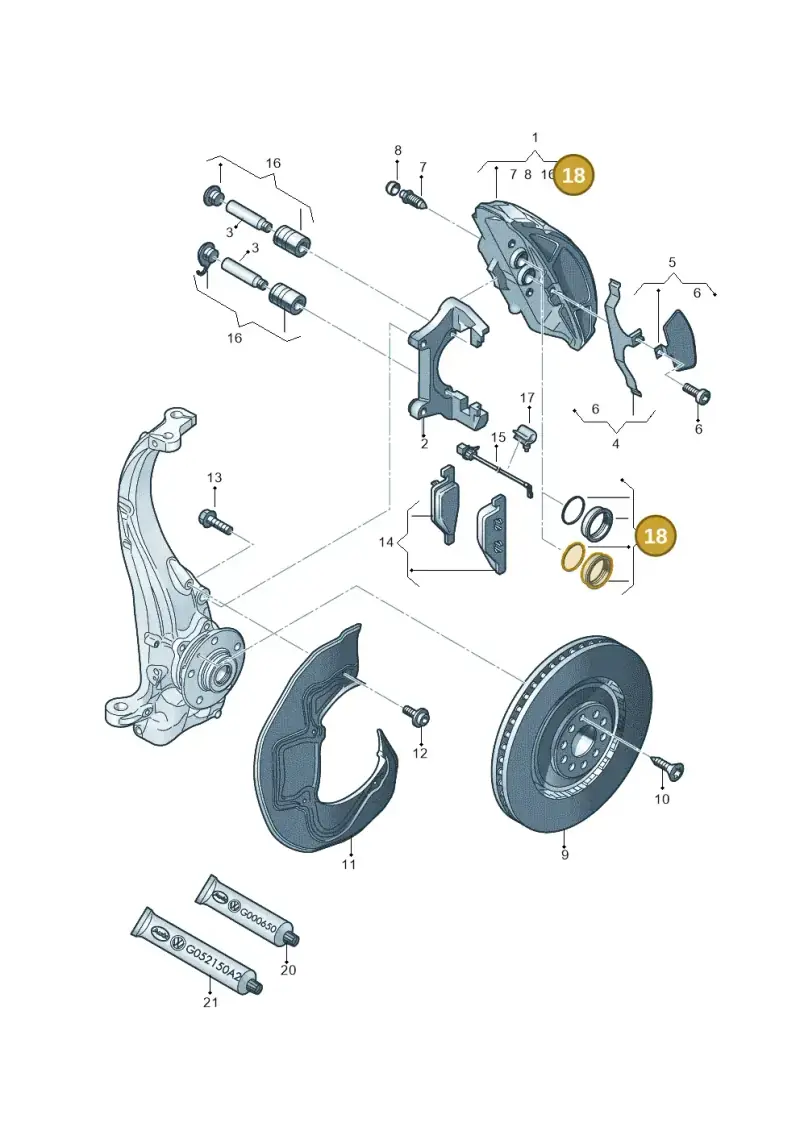 4E0698471 — Audi A7 Sportback (2014-2018) diagram 696615500, position 18